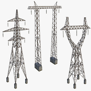 3d model set towers