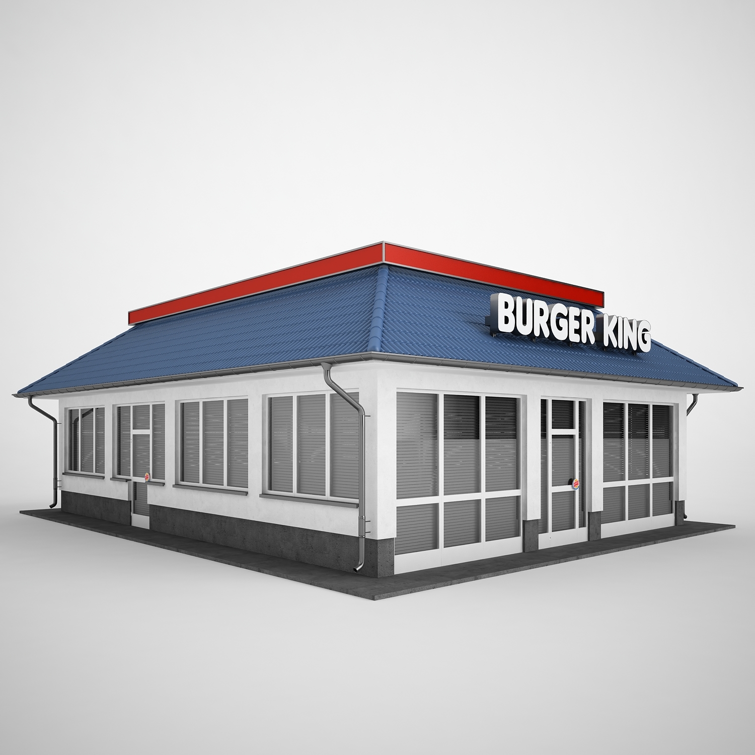 burger king restaurant 3d model