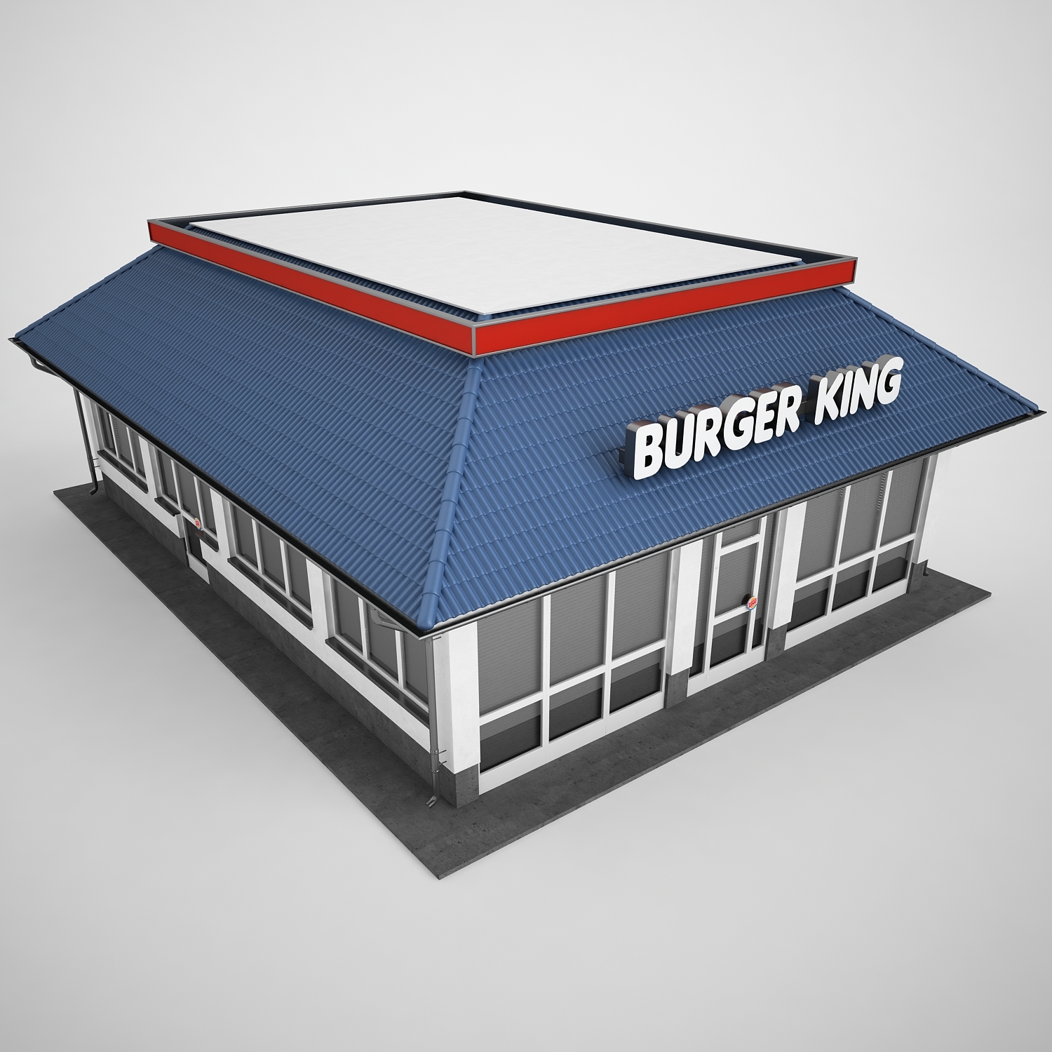 burger king restaurant 3d model