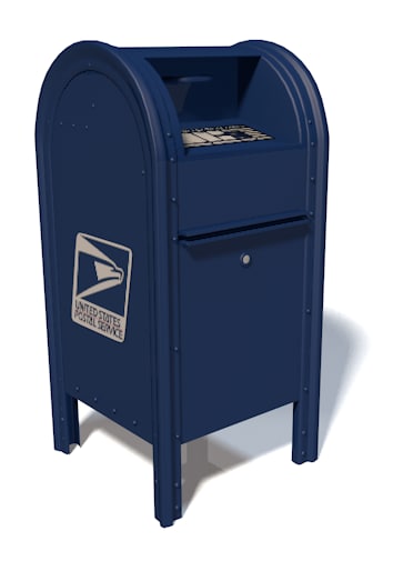 usps mailbox box 3d c4d