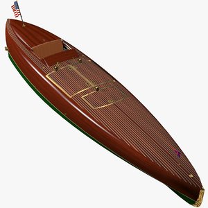 3d speed boat hull baby model