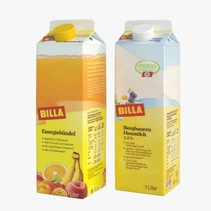 milk juice carton 3d max