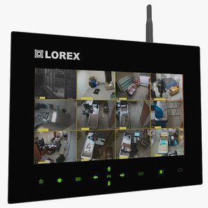 3d model wireless security lcd monitor