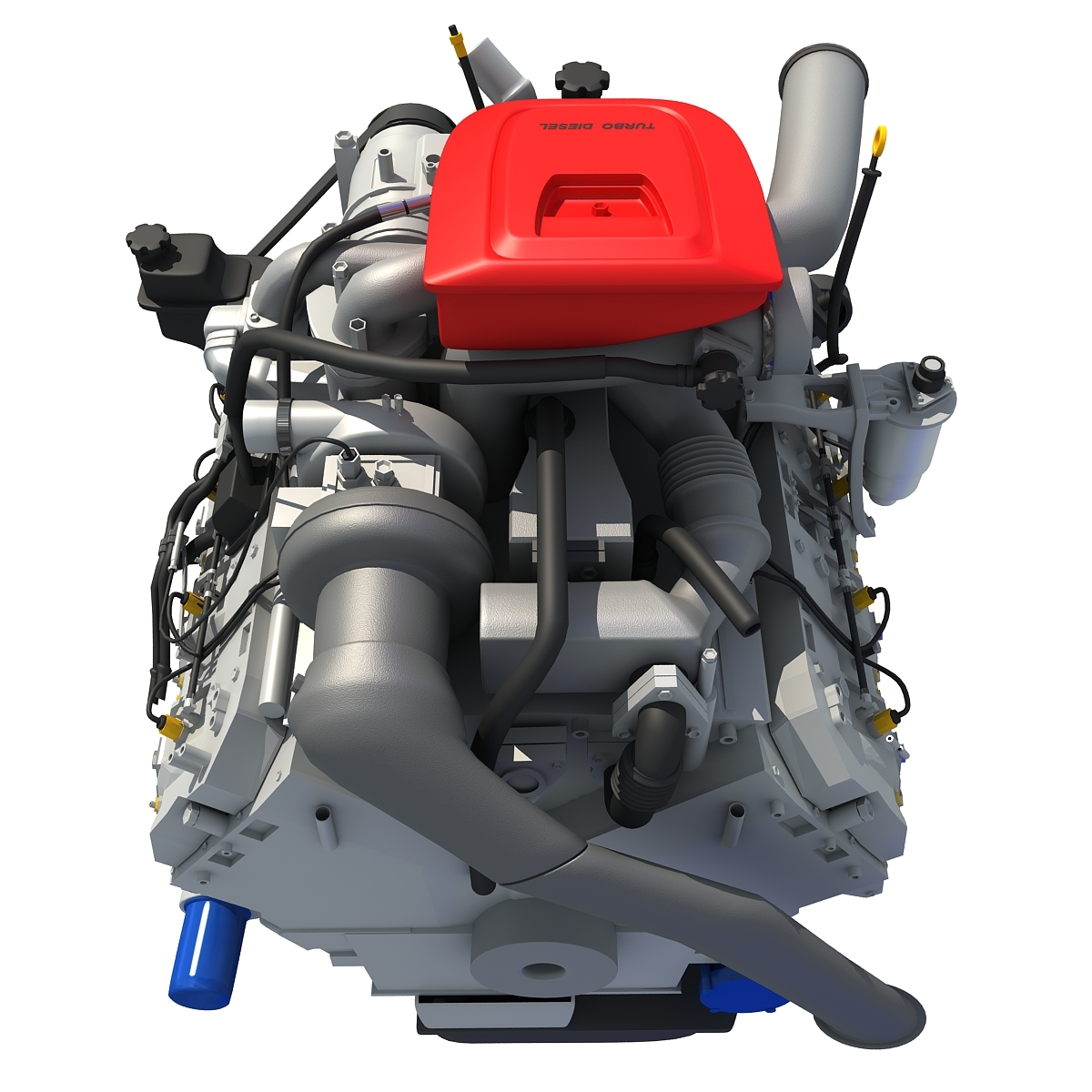 car engine modeled 3d model