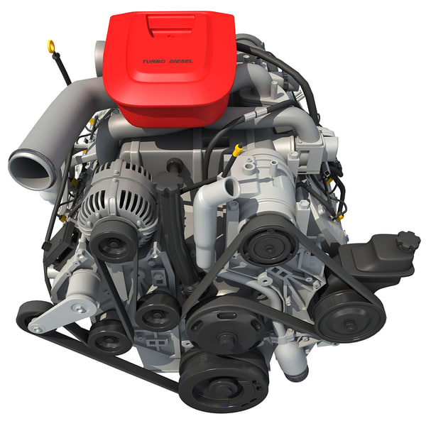 car engine modeled 3d model