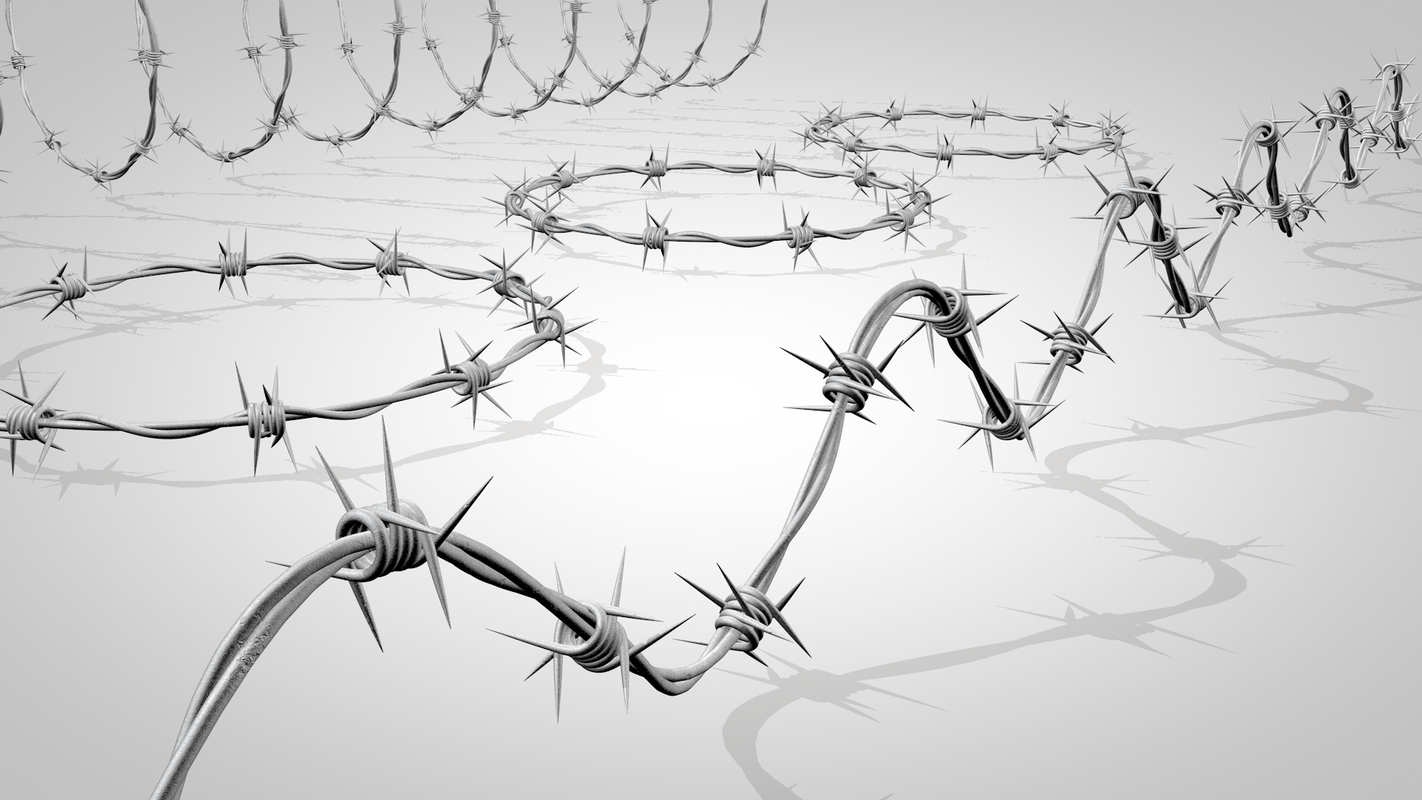 barb wire c4d