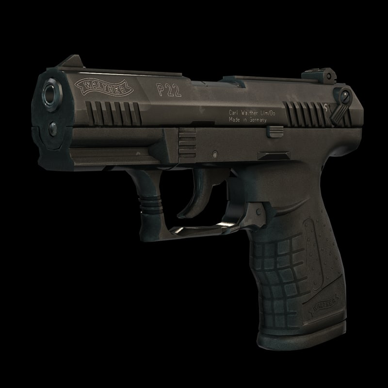 3d model walther p22 pistol