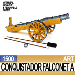3ds conquistador cannon falconet 1500