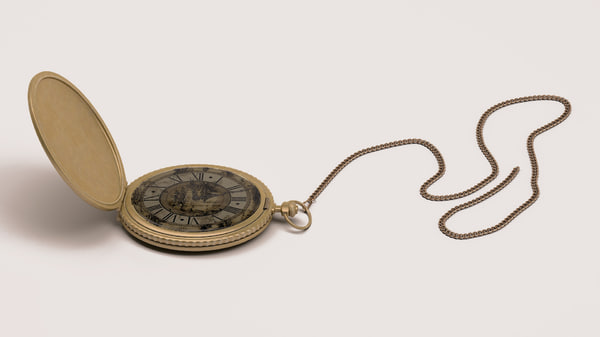 pocket watch 3d model