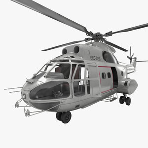 3d model of utility helicopter sa 330