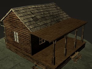 old wooden house 3d model