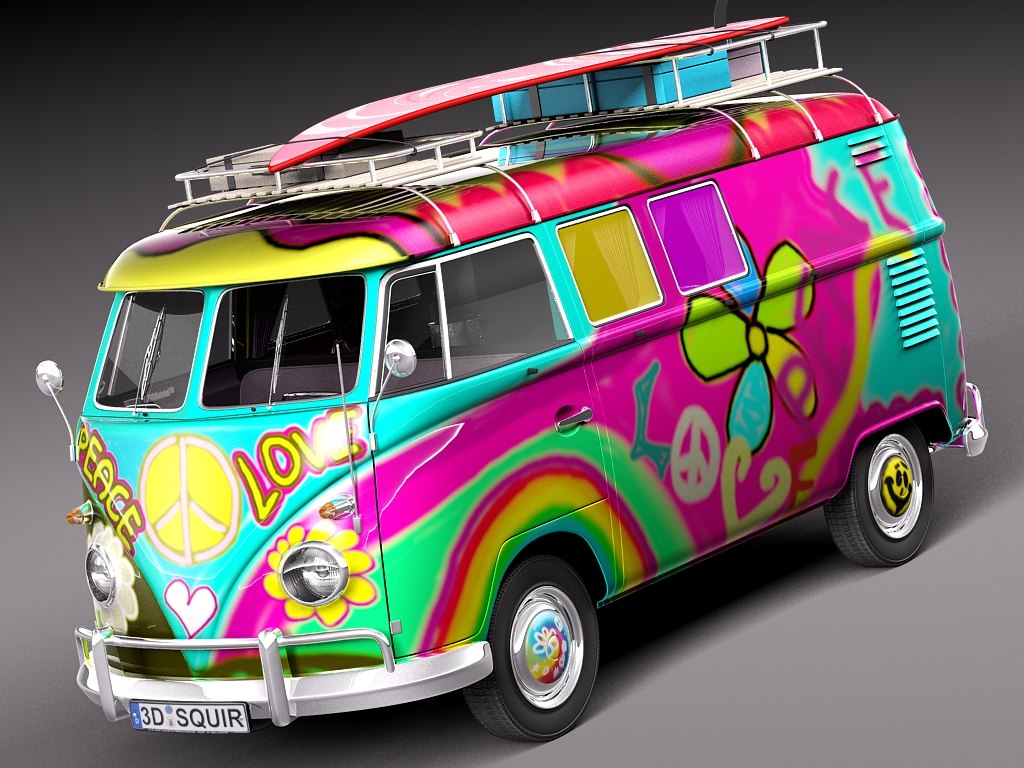 hippie van volkswagen