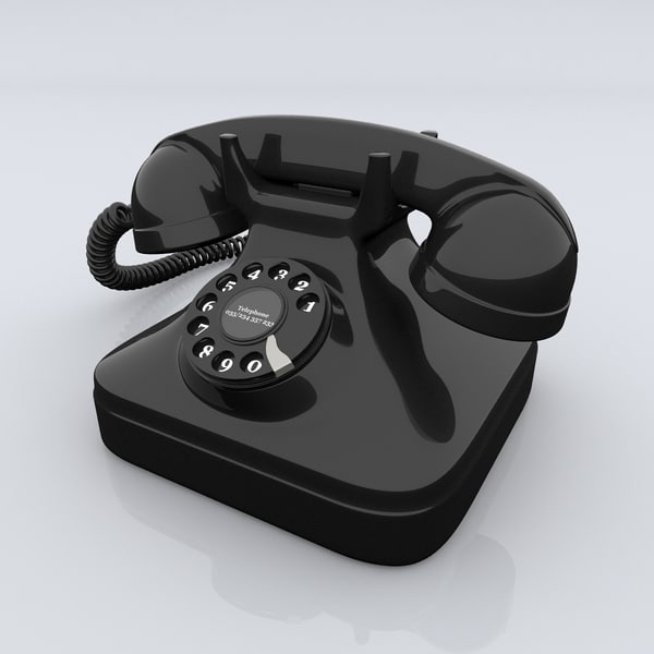 Old Telephone 3d Obj