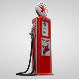old gas pump 3d model