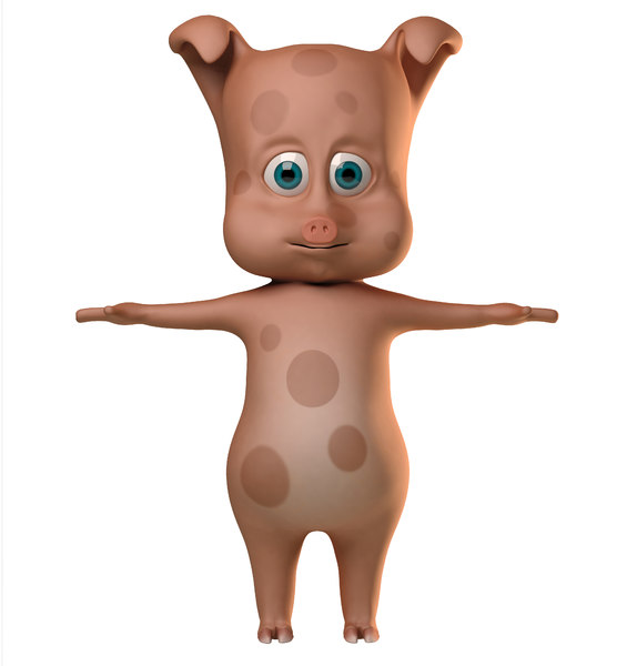 豚キャラクター3dモデル Turbosquid