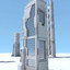 sci fi futuristic city 3d fbx