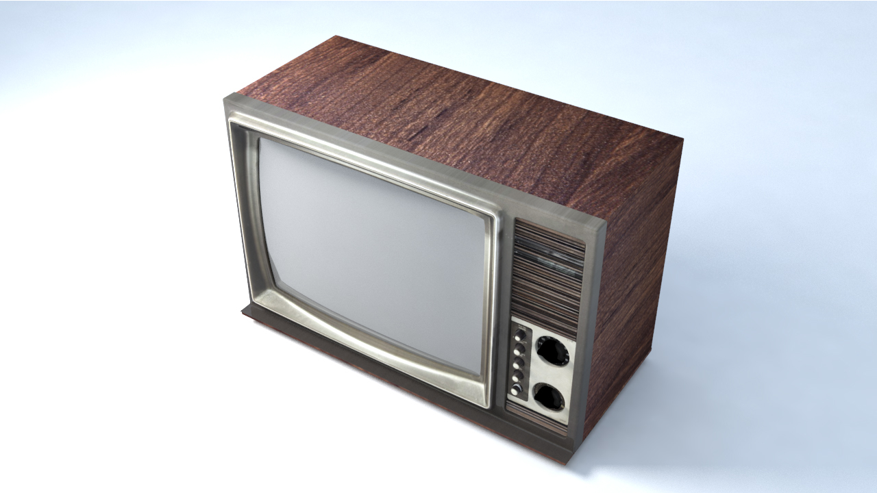 3d model of old tv