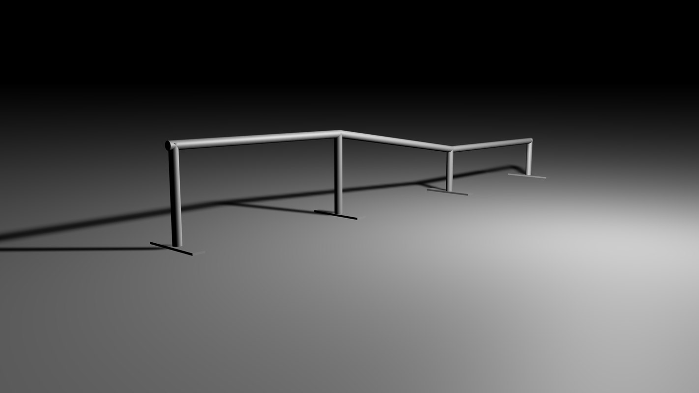 skateboard rail 3d 3ds