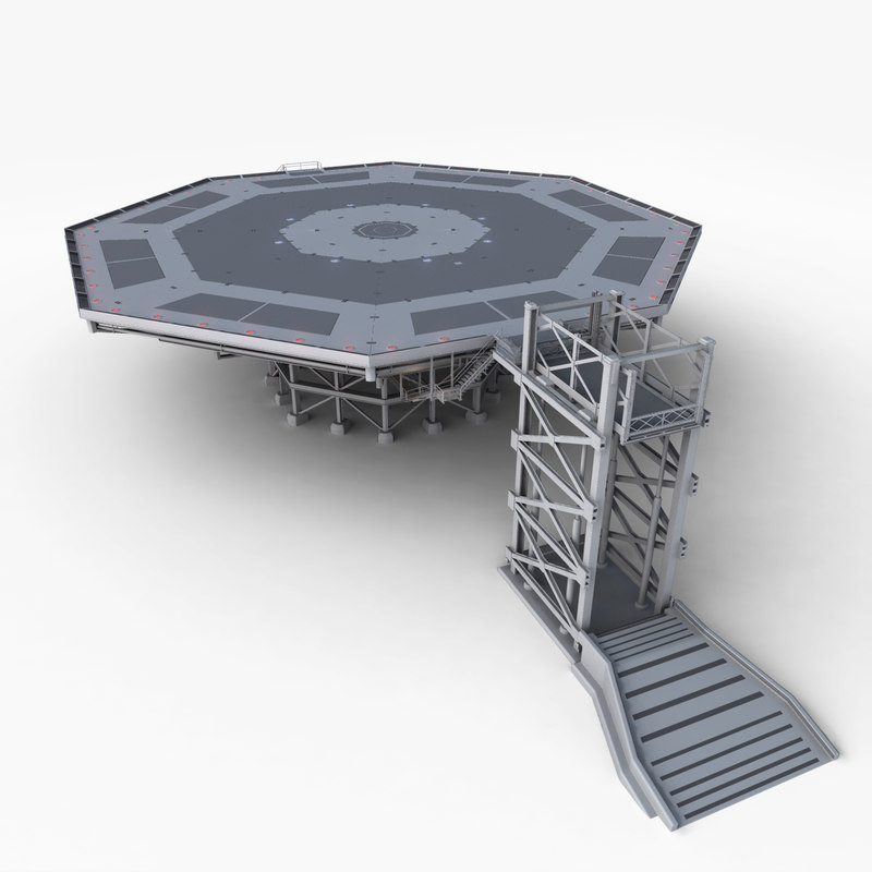 landing platform 3d obj