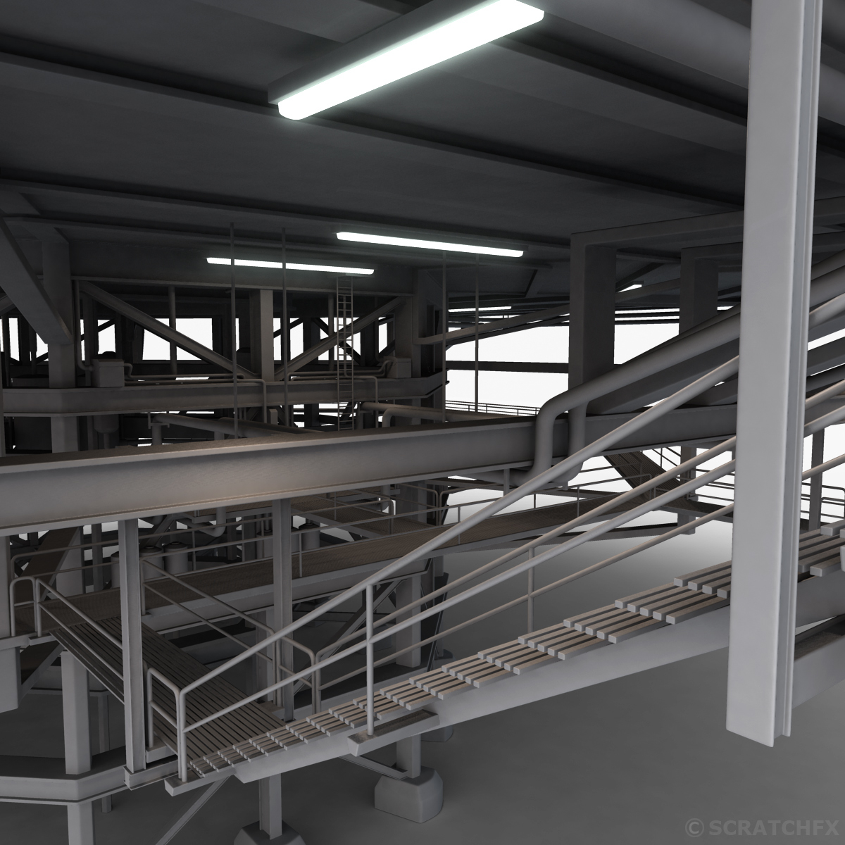 landing platform 3d obj