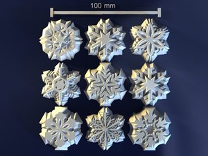 3d model snowflakes hand soap