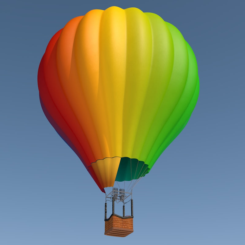 hot air balloon 3d c4d