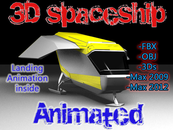 free max model sci-fi spaceship animation