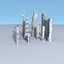 sci fi futuristic city 3d fbx