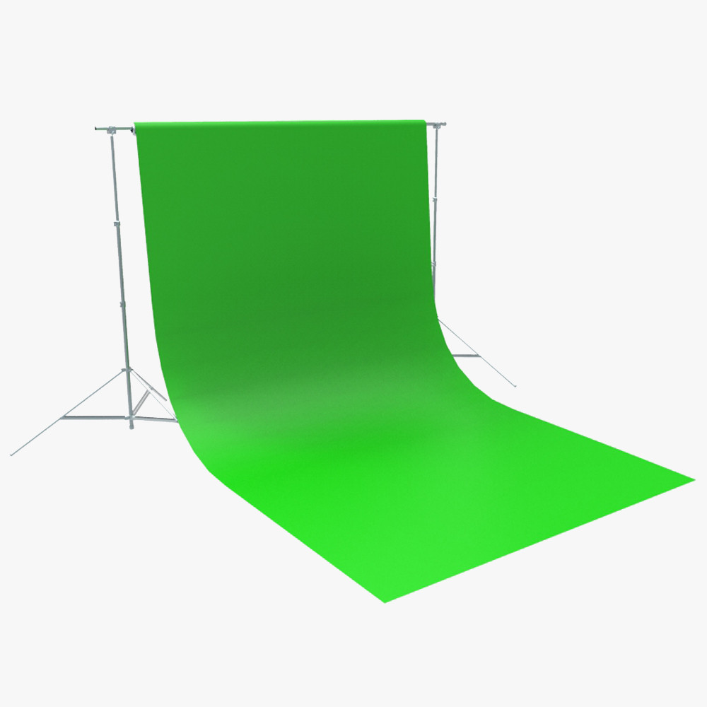 3d model of green screen