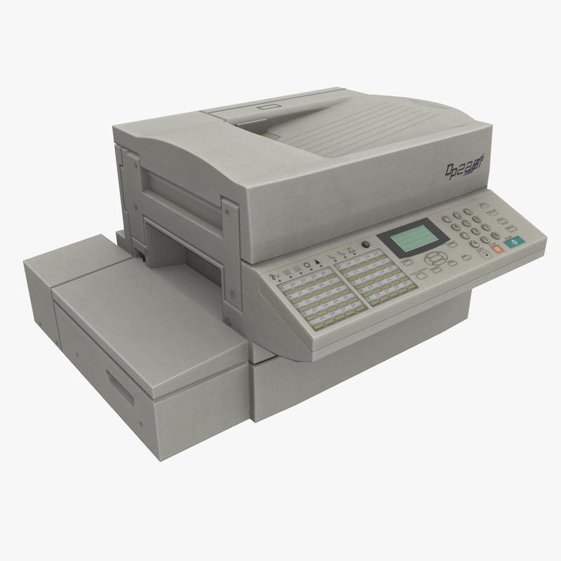 fax machine 3d obj