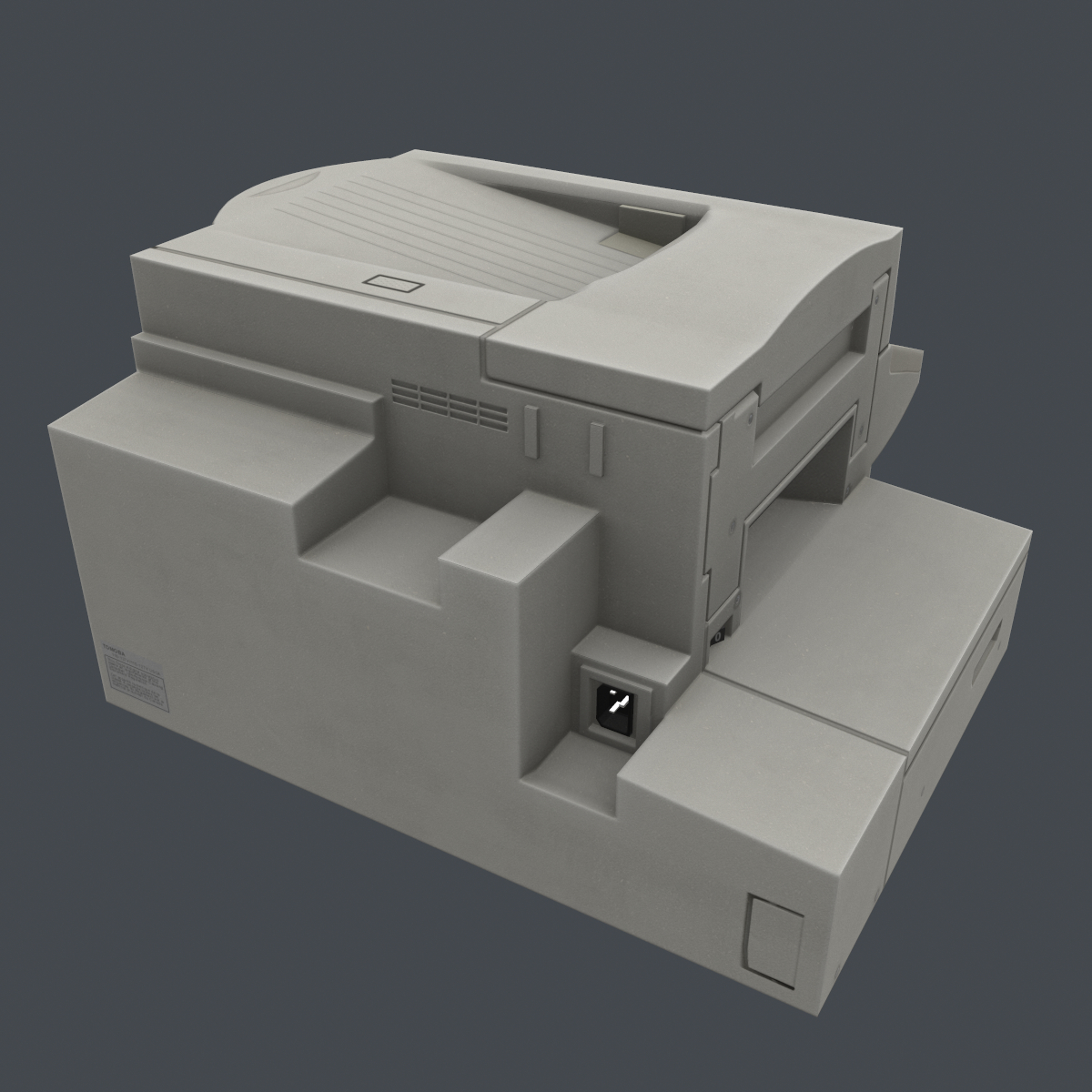 fax machine 3d obj