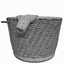 wicker basket linen 3d model