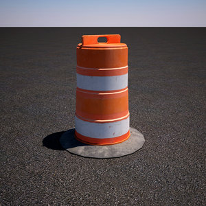 orange construction road barricade max