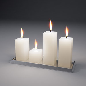 realistic candles 3d max