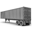 3d semi trailer container
