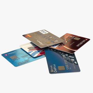 credit cards 3d model