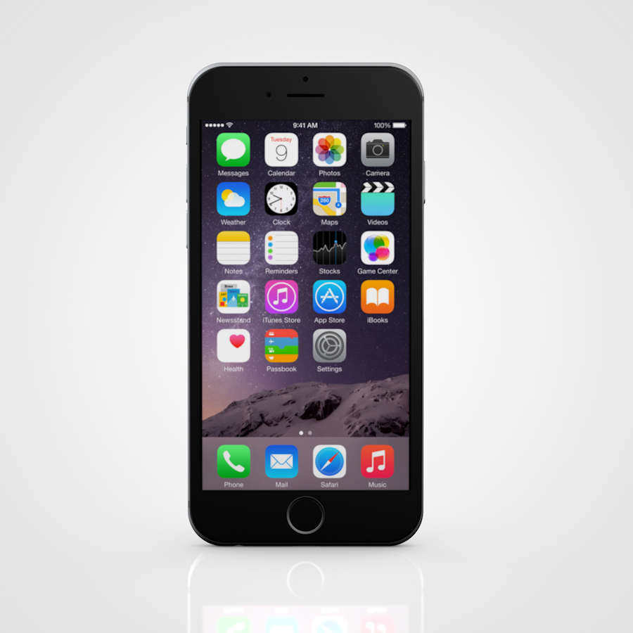 apple iphone 6和6s space grey3d模型