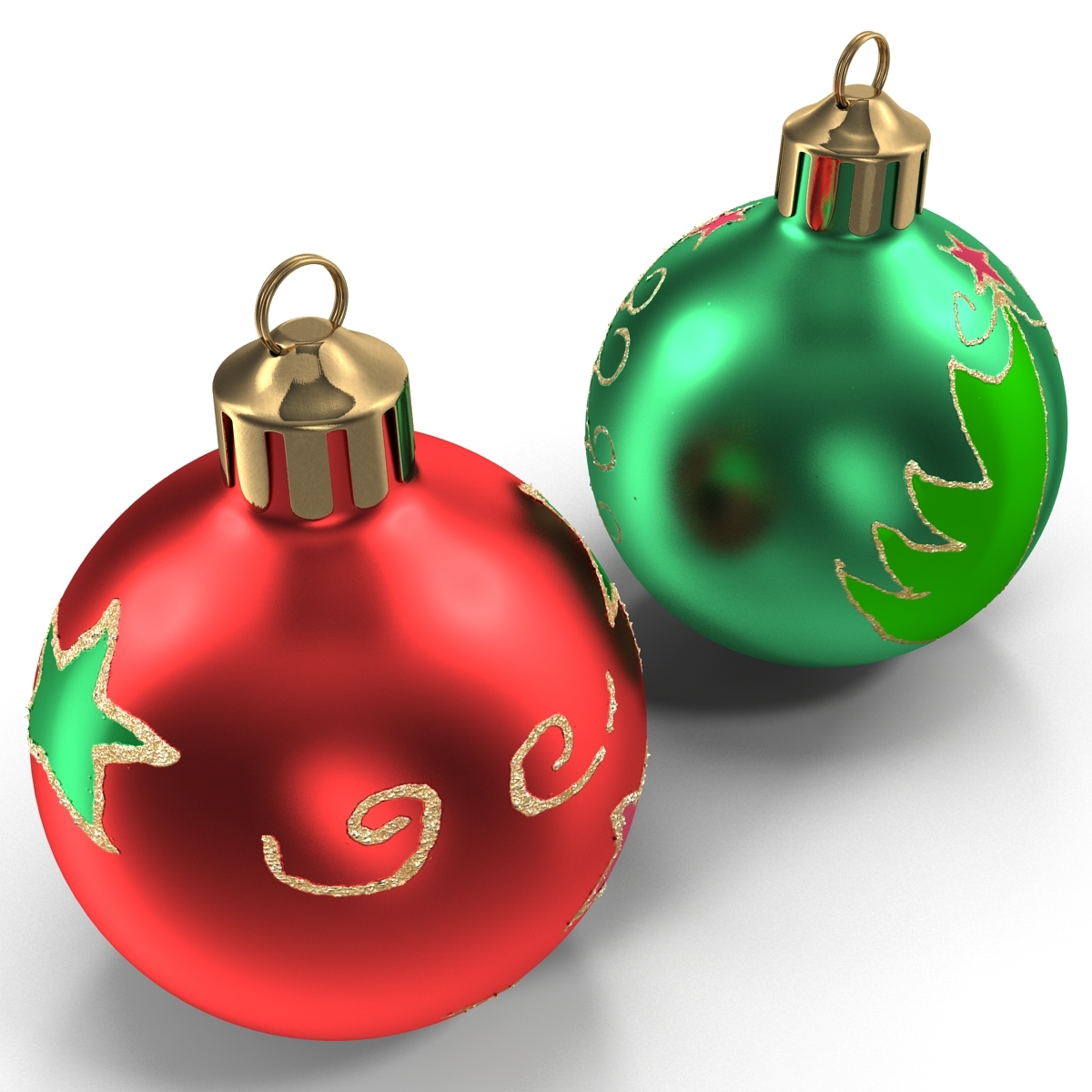 christmas ornament balls 1 3d c4d