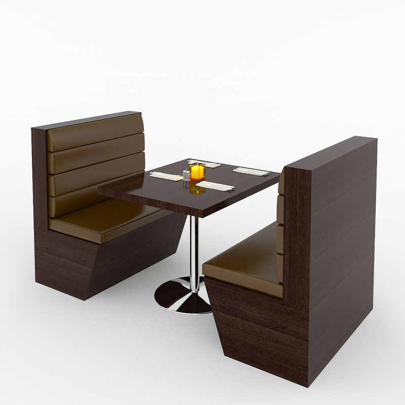 restaurant booth 3d max