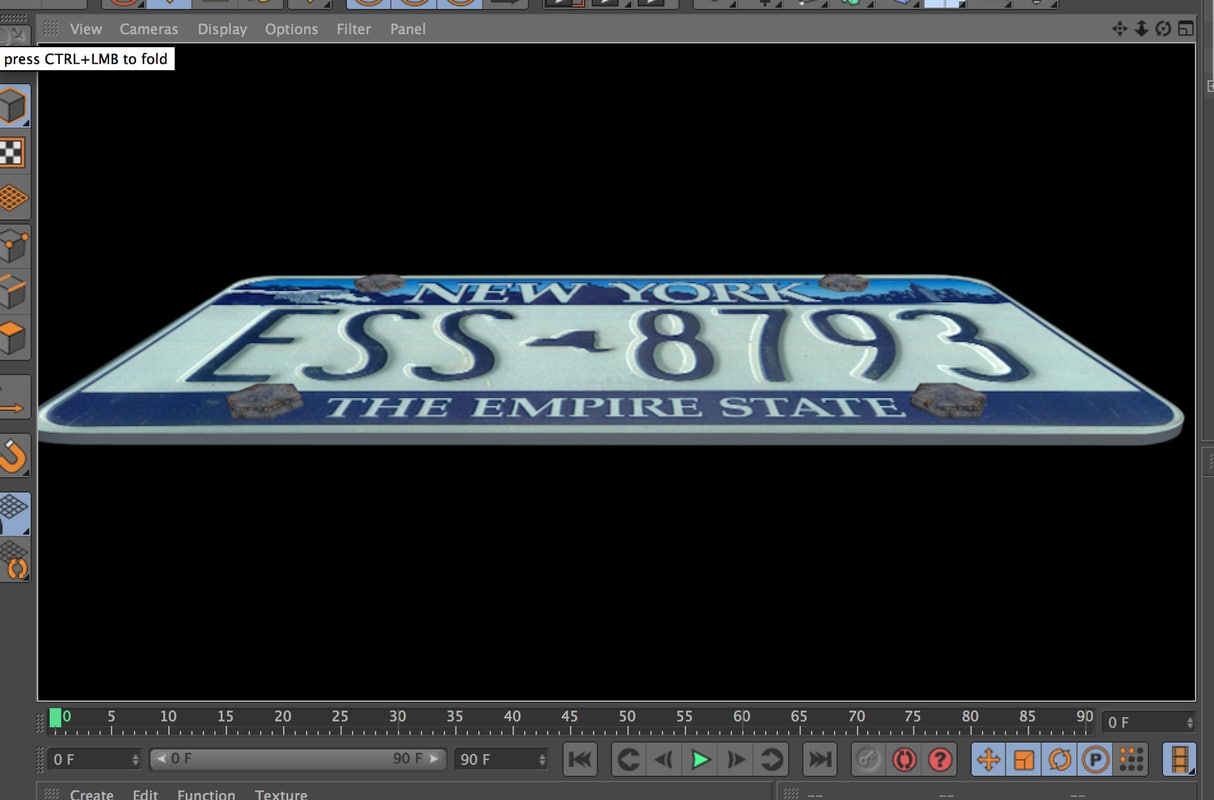3d license plate model