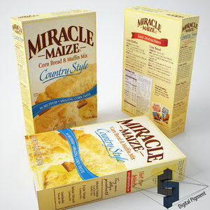 miracle maize cornbread mix 3d model