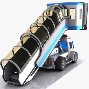 3d model cartoon stair car