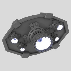 spaceship engine 3d model