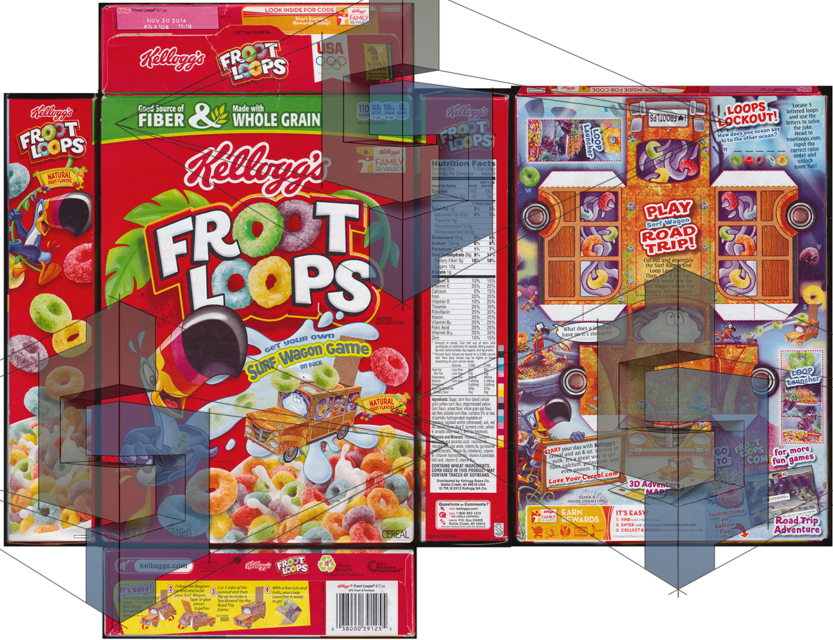 3ds Froot Loops Cereal Box 7343