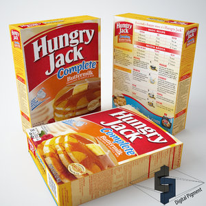 hungry jack pancake 3d model