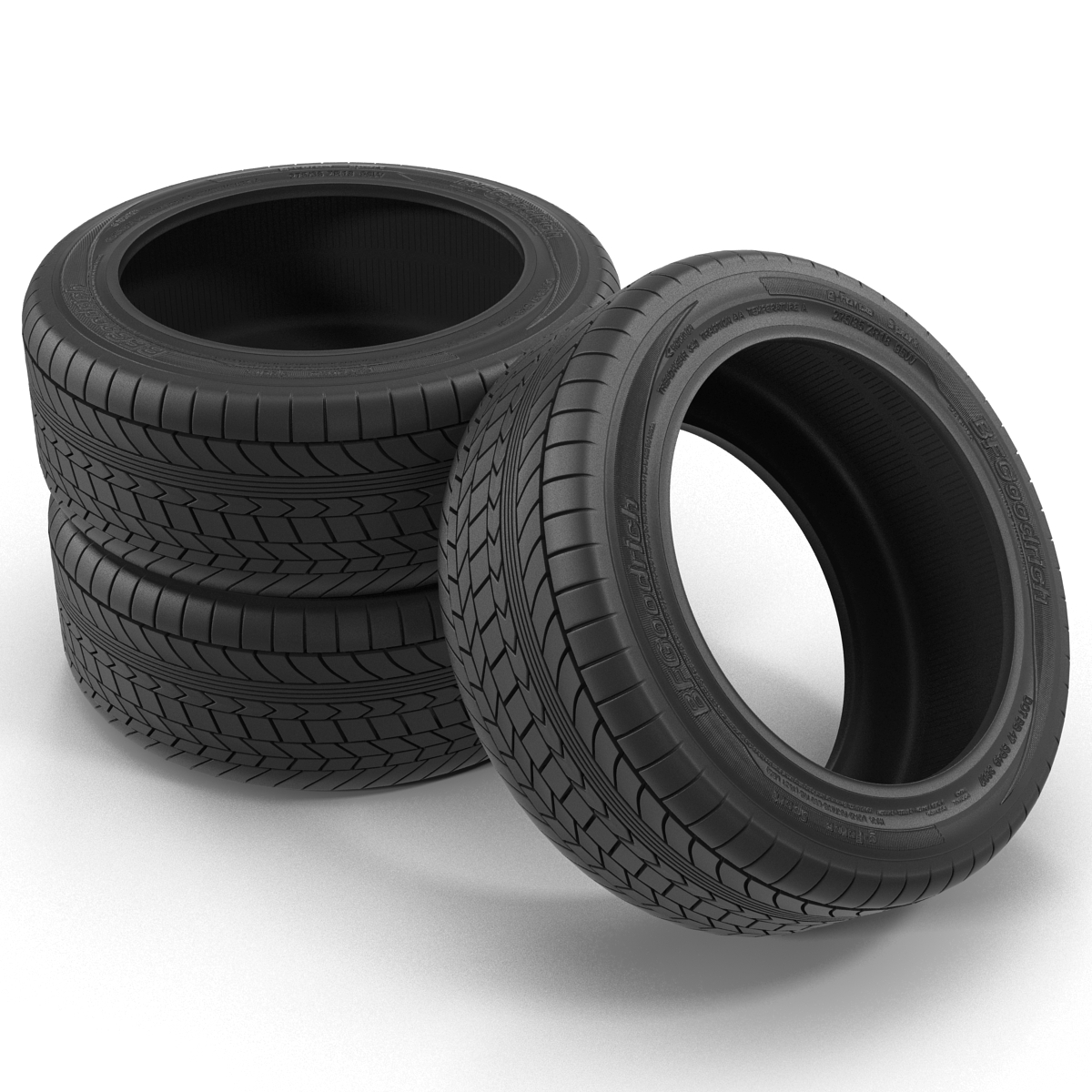 3d stack tires model