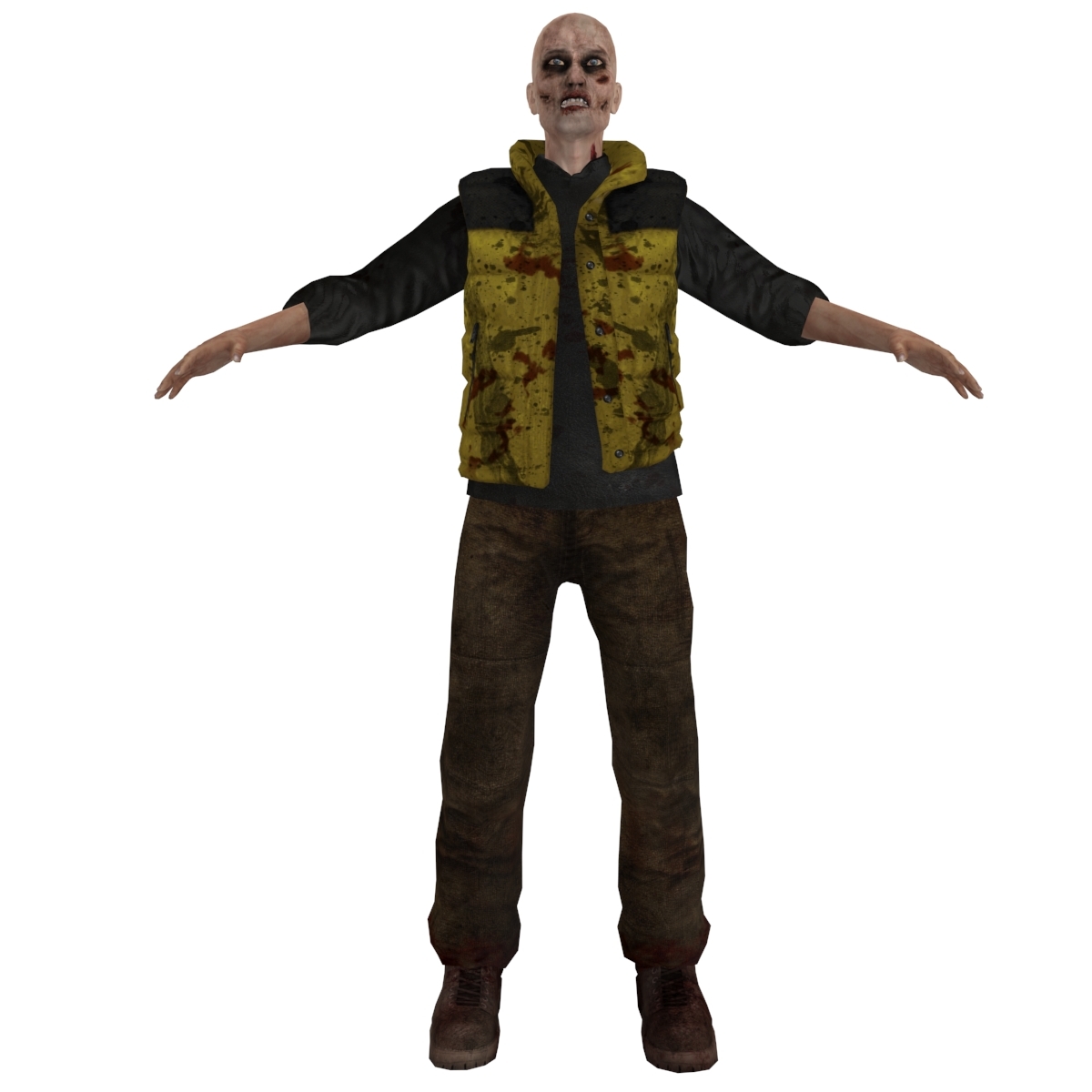 pack rigged zombies 3d model