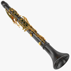 3d clarinet musical instrument model
