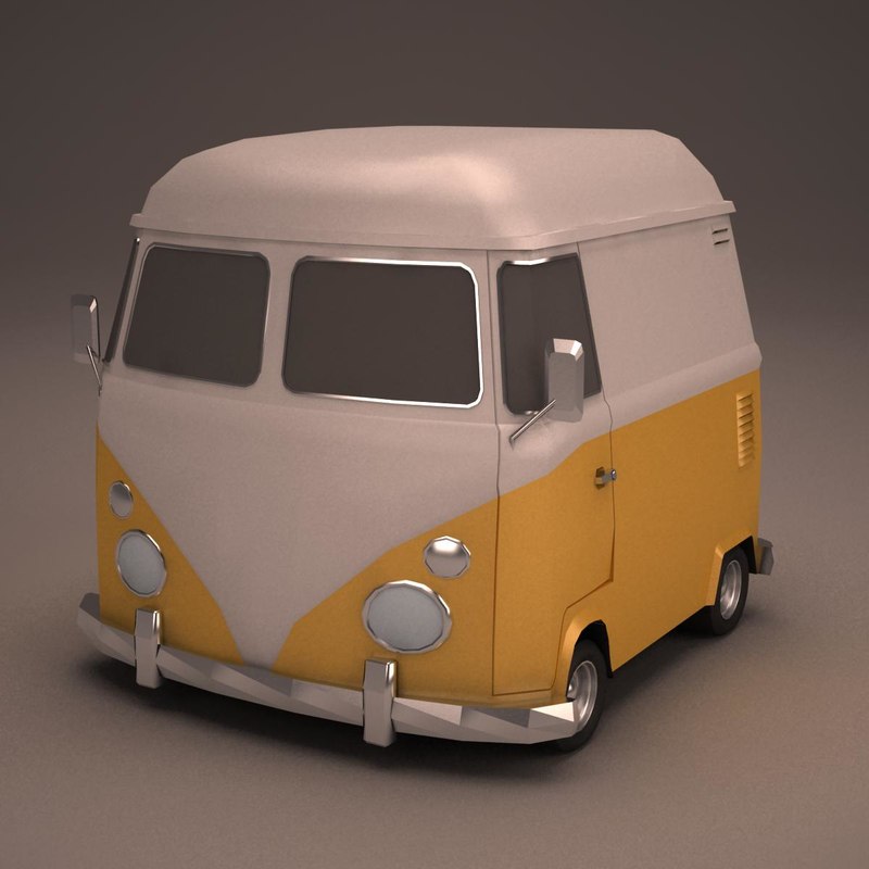 cartoon van 3d model