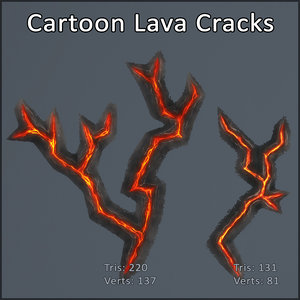 3d model lava cracks